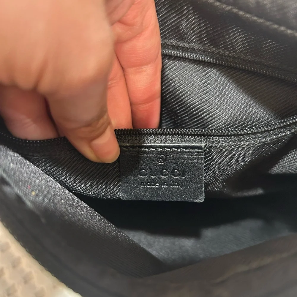 Gucci black monogram shoulder bag - Picture 9 of 10